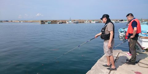 能登島 鰀目漁港 手竿釣魚